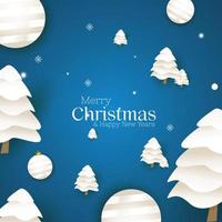 merry christmas and happy new year background with decorative vector