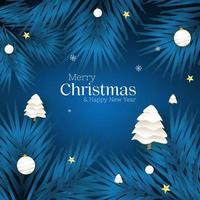 marry Christmas background and happy new year 2023 template vector