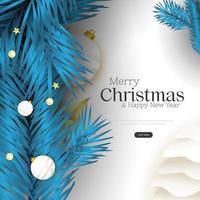 marry Christmas background and happy new year 2023 template vector