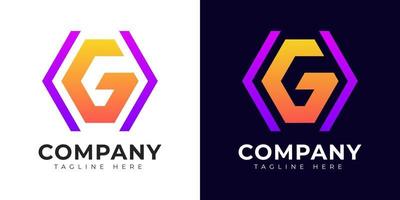 Modern gradient style initial letter g logo design template vector