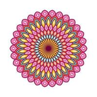 mandala colorido con adorno floral vector