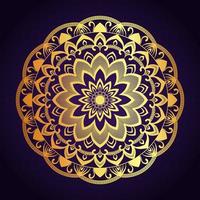 Gold Color Mandala Background Design Template vector