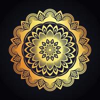 Gold Color Mandala Background Design Template vector