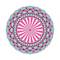 Colorful mandala with floral ornament vector