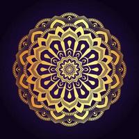 Gold Color Mandala Background Design Template vector