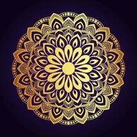 Gold Color Mandala Background Design Template vector