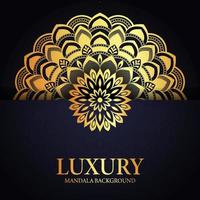 Gold Color Mandala Background Design Template vector