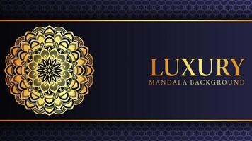 Gold Color Mandala Background Design Template vector