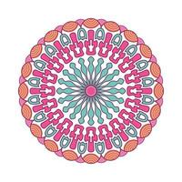 mandala colorido con adorno floral vector