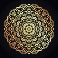 Gold Color Mandala Background Design Template vector