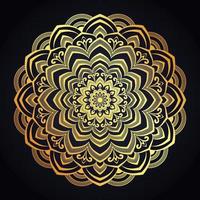 Gold Color Mandala Background Design Template vector