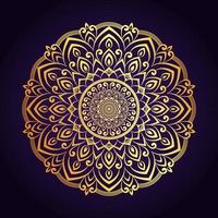 Gold Color Mandala Background Design Template vector