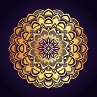 Gold Color Mandala Background Design Template vector