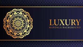 Gold Color Mandala Background Design Template vector