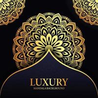 Gold Color Mandala Background Design Template vector