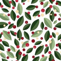 Christmas card with sprigs of mistletoe. festive shades, warm Christmas atmosphere vector
