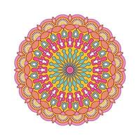 Colorful mandala with floral ornament vector