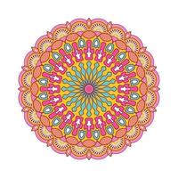 mandala colorido con adorno floral vector