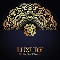 Gold Color Mandala Background Design Template vector