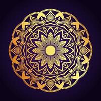 Gold Color Mandala Background Design Template vector