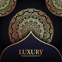 Gold Color Mandala Background Design Template vector