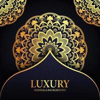 Gold Color Mandala Background Design Template vector