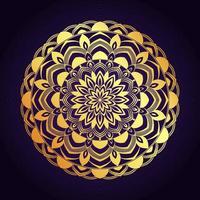 Gold Color Mandala Background Design Template vector