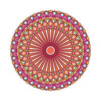 Colorful mandala with floral ornament vector