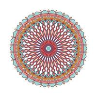 Colorful mandala with floral ornament vector