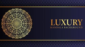 Gold Color Mandala Background Design Template vector