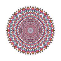 Colorful mandala with floral ornament vector