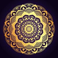 Gold Color Mandala Background Design Template vector