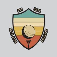 logotipo de golf y vector con plantilla de eslogan