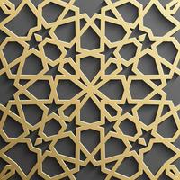 Seamless islamic pattern 3d . Traditional Arabic design element. vector