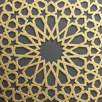 Seamless islamic pattern 3d . Traditional Arabic design element. vector