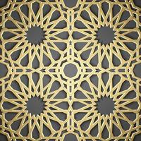 Seamless islamic pattern 3d . Traditional Arabic design element. vector