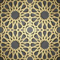 Seamless islamic pattern 3d . Traditional Arabic design element. vector