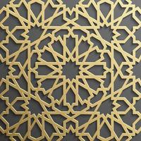 Seamless islamic pattern 3d . Traditional Arabic design element. vector