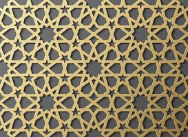 Seamless islamic pattern 3d . Traditional Arabic design element. vector