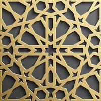 Seamless islamic pattern 3d . Traditional Arabic design element. vector