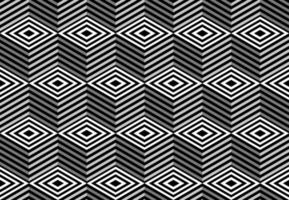 Striped cubes seamless pattern vector. Op art vector illustration.