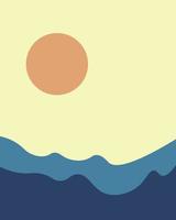 Minimal landscape, ideal for background vector