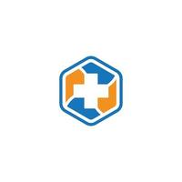 Medical cross symbol vector icon