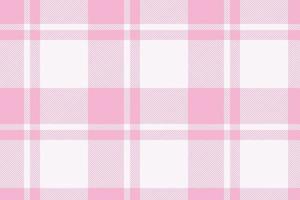 Plaid background, check seamless pattern in pink. Vector fabric texture for textile print, wrapping paper, gift card or wallpaper.