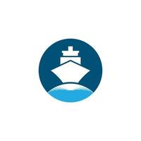 Cruise ship symbol vector icon