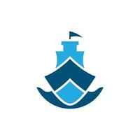 Cruise ship symbol vector icon