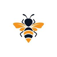 Bee logo vector icon illustration