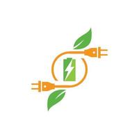 Eco energy icon vector