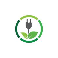 Eco energy icon vector