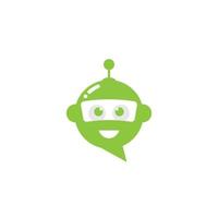 Chat bot symbol and logo vector icon